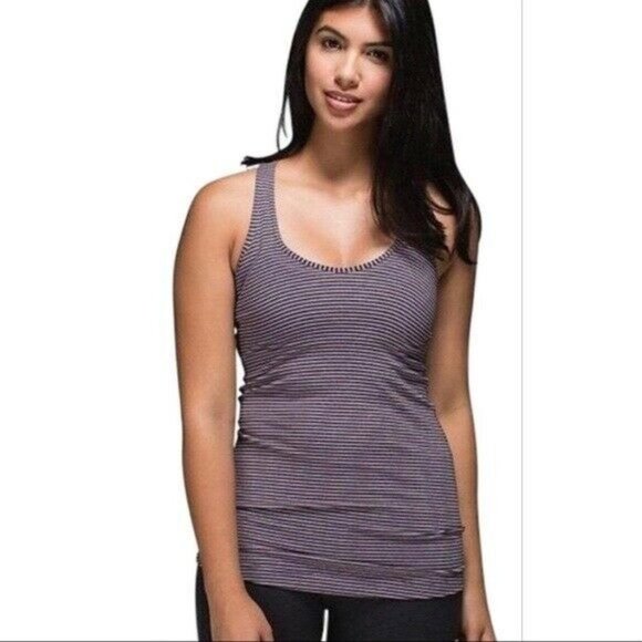 Lululemon Cool Racerback Striped Tank Top Size 6